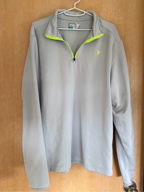 Old Navy Men's Light Gray Quarter-Zip Pullover